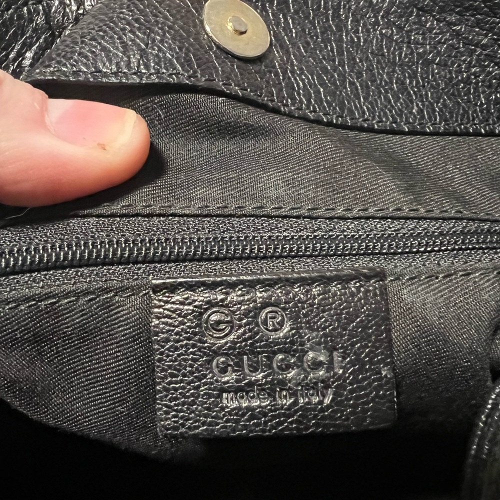 Gucci guccissima black shoulder hobo. - Picture 5 of 16